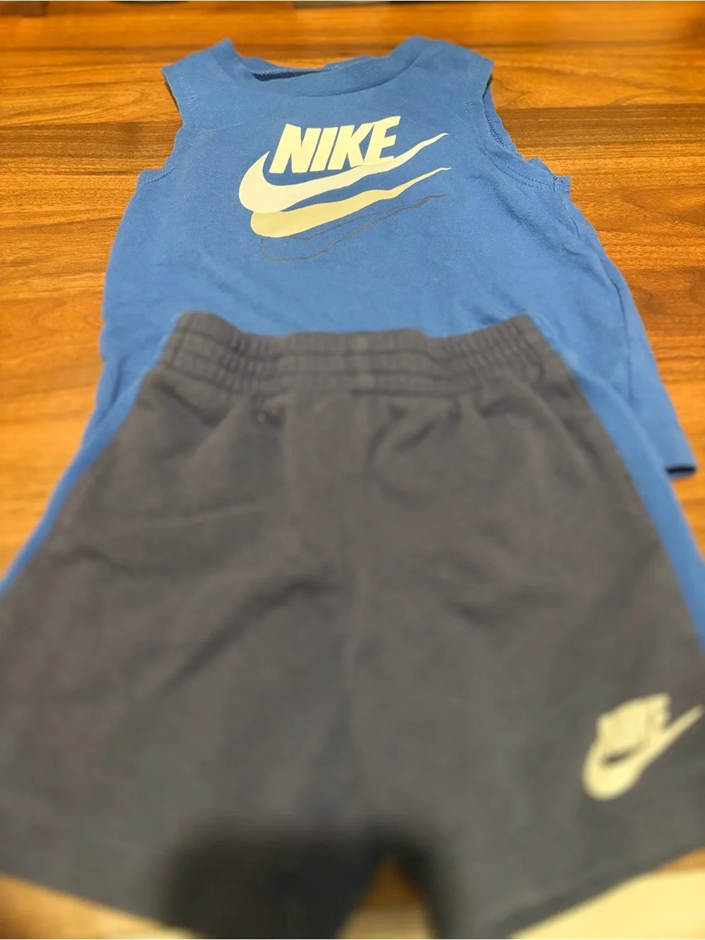 Nike Royal Blue Tank Top with White Logo - Picture 5 of 6